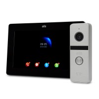 Комплект Wi-Fi видеодомофона 7" ATIS AD-770FHD/T-Black с поддержкой Tuya Smart + AT-400FHD Silver