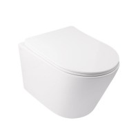 Унитаз подвесной Qtap Swan безободковый с сиденьем Soft-close QT16335178W SD00036227