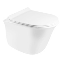 Унитаз подвесной Qtap Virgo безободковый с сиденьем Soft-close QT1833051ERW SD00042548